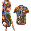 Australia NAIDOC Week 2026 Couples Matching Summer Maxi Dress and Hawaiian Shirt 50 Years of Deadly Dhari Snake Aboriginal Art