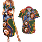 Australia NAIDOC Week 2026 Couples Matching Summer Maxi Dress and Hawaiian Shirt 50 Years of Deadly Dhari Snake Aboriginal Art