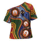 Australia NAIDOC Week 2026 Cross Shoulder Shirt 50 Years of Deadly Dhari Snake Aboriginal Art