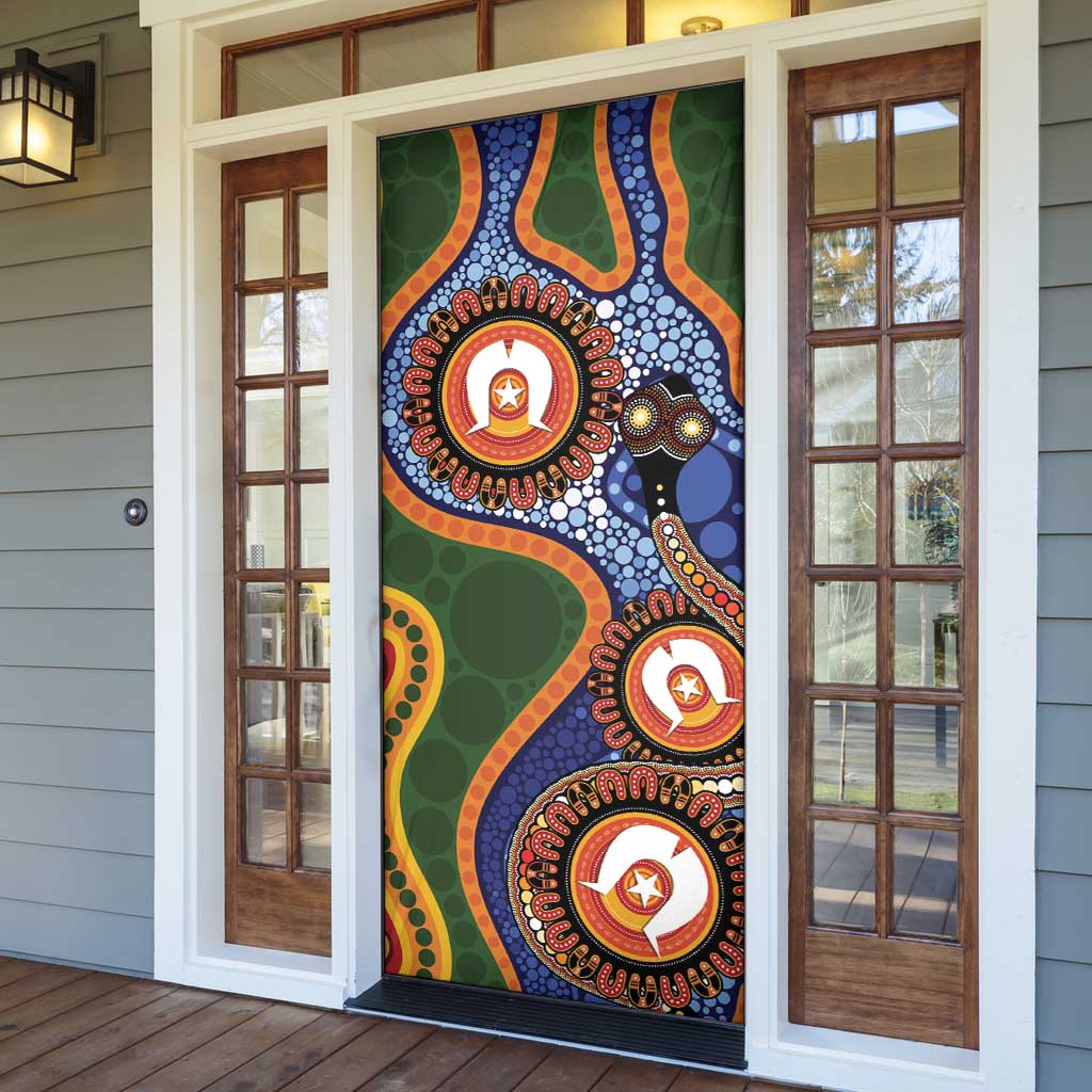 Australia NAIDOC Week 2026 Door Cover 50 Years of Deadly Dhari Snake Aboriginal Art