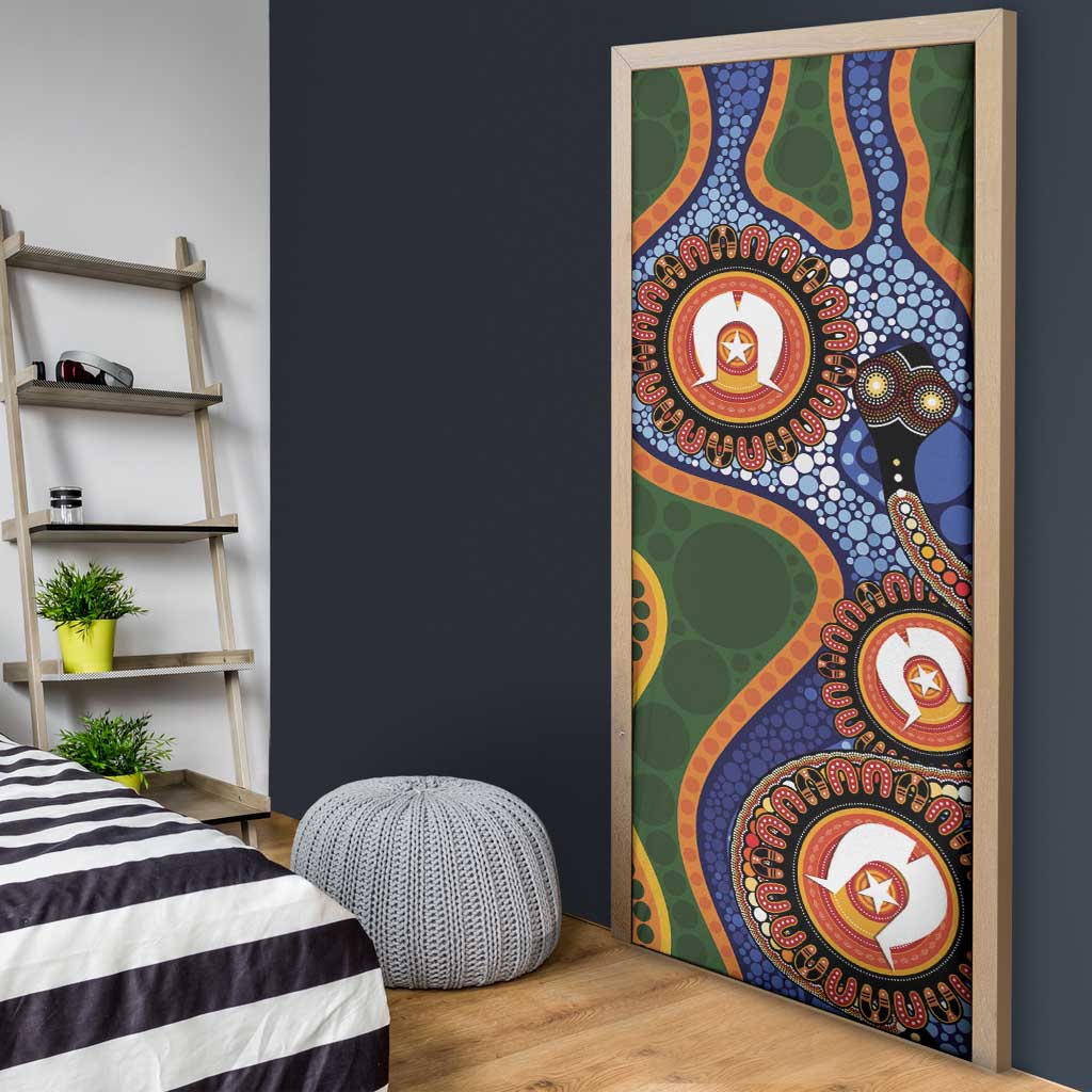 Australia NAIDOC Week 2026 Door Cover 50 Years of Deadly Dhari Snake Aboriginal Art