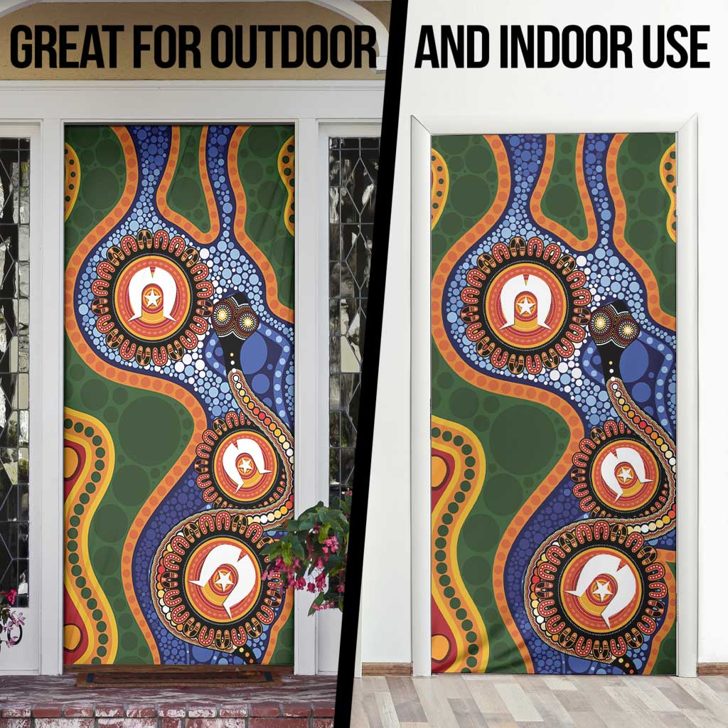 Australia NAIDOC Week 2026 Door Cover 50 Years of Deadly Dhari Snake Aboriginal Art