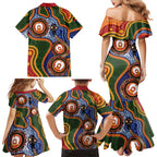 Australia NAIDOC Week 2026 Family Matching Mermaid Dress and Hawaiian Shirt 50 Years of Deadly Dhari Snake Aboriginal Art