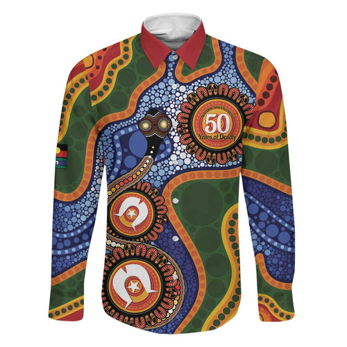 Australia NAIDOC Week 2026 Family Matching Off Shoulder Maxi Dress and Hawaiian Shirt 50 Years of Deadly Dhari Snake Aboriginal Art