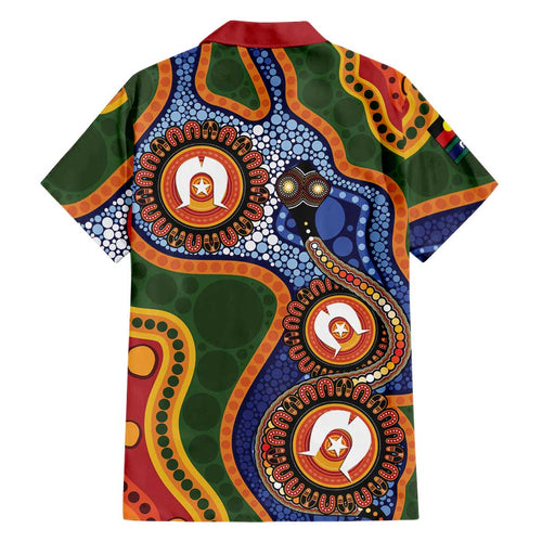 Australia NAIDOC Week 2026 Family Matching Summer Maxi Dress and Hawaiian Shirt 50 Years of Deadly Dhari Snake Aboriginal Art