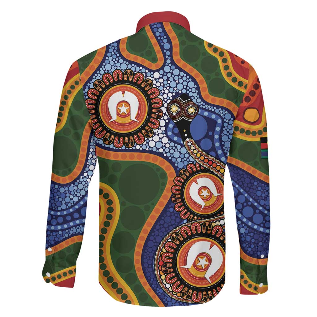 Australia NAIDOC Week 2026 Family Matching Summer Maxi Dress and Hawaiian Shirt 50 Years of Deadly Dhari Snake Aboriginal Art