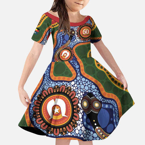 Australia NAIDOC Week 2026 Family Matching Tank Maxi Dress and Hawaiian Shirt 50 Years of Deadly Dhari Snake Aboriginal Art