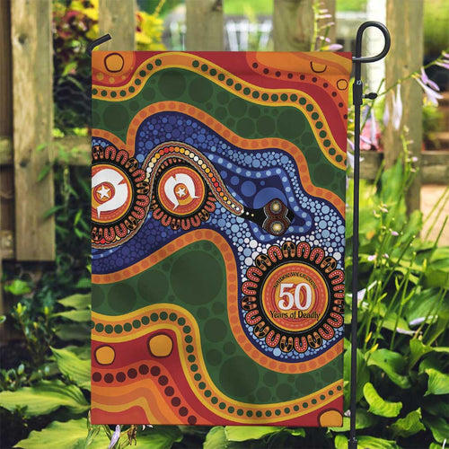 Australia NAIDOC Week 2026 Garden Flag 50 Years of Deadly Dhari Snake Aboriginal Art