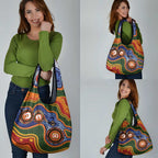 Australia NAIDOC Week 2026 Grocery Bag 50 Years of Deadly Dhari Snake Aboriginal Art