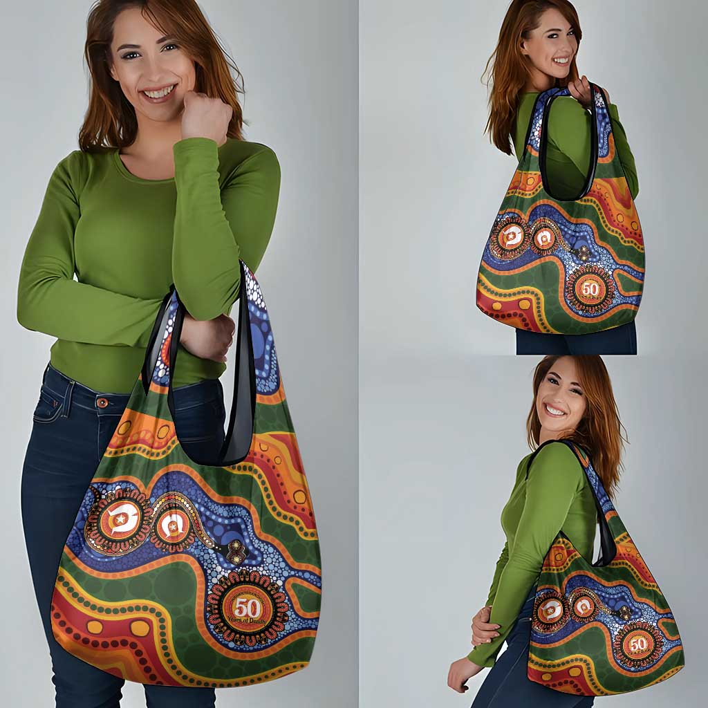 Australia NAIDOC Week 2026 Grocery Bag 50 Years of Deadly Dhari Snake Aboriginal Art