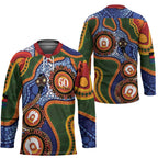 Australia NAIDOC Week 2026 Hockey Jersey 50 Years of Deadly Dhari Snake Aboriginal Art
