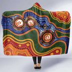 Australia NAIDOC Week 2026 Hooded Blanket 50 Years of Deadly Dhari Snake Aboriginal Art