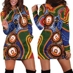 Australia NAIDOC Week 2026 Hoodie Dress 50 Years of Deadly Dhari Snake Aboriginal Art