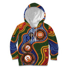 Australia NAIDOC Week 2026 Kid Hoodie 50 Years of Deadly Dhari Snake Aboriginal Art