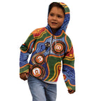 Australia NAIDOC Week 2026 Kid Hoodie 50 Years of Deadly Dhari Snake Aboriginal Art