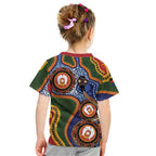 Australia NAIDOC Week 2026 Kid T Shirt 50 Years of Deadly Dhari Snake Aboriginal Art
