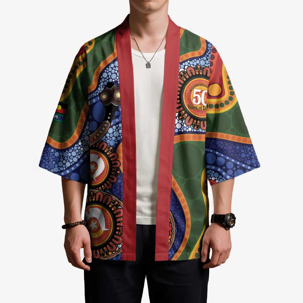 Australia NAIDOC Week 2026 Kimono 50 Years of Deadly Dhari Snake Aboriginal Art