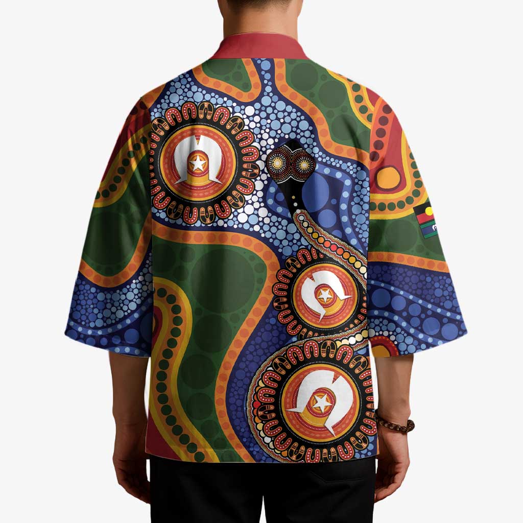 Australia NAIDOC Week 2026 Kimono 50 Years of Deadly Dhari Snake Aboriginal Art