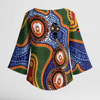 Australia NAIDOC Week 2026 Kimono Sleeve Blouse 50 Years of Deadly Dhari Snake Aboriginal Art