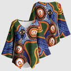 Australia NAIDOC Week 2026 Kimono Sleeve Blouse 50 Years of Deadly Dhari Snake Aboriginal Art