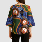 Australia NAIDOC Week 2026 Kimono Sleeve Blouse 50 Years of Deadly Dhari Snake Aboriginal Art