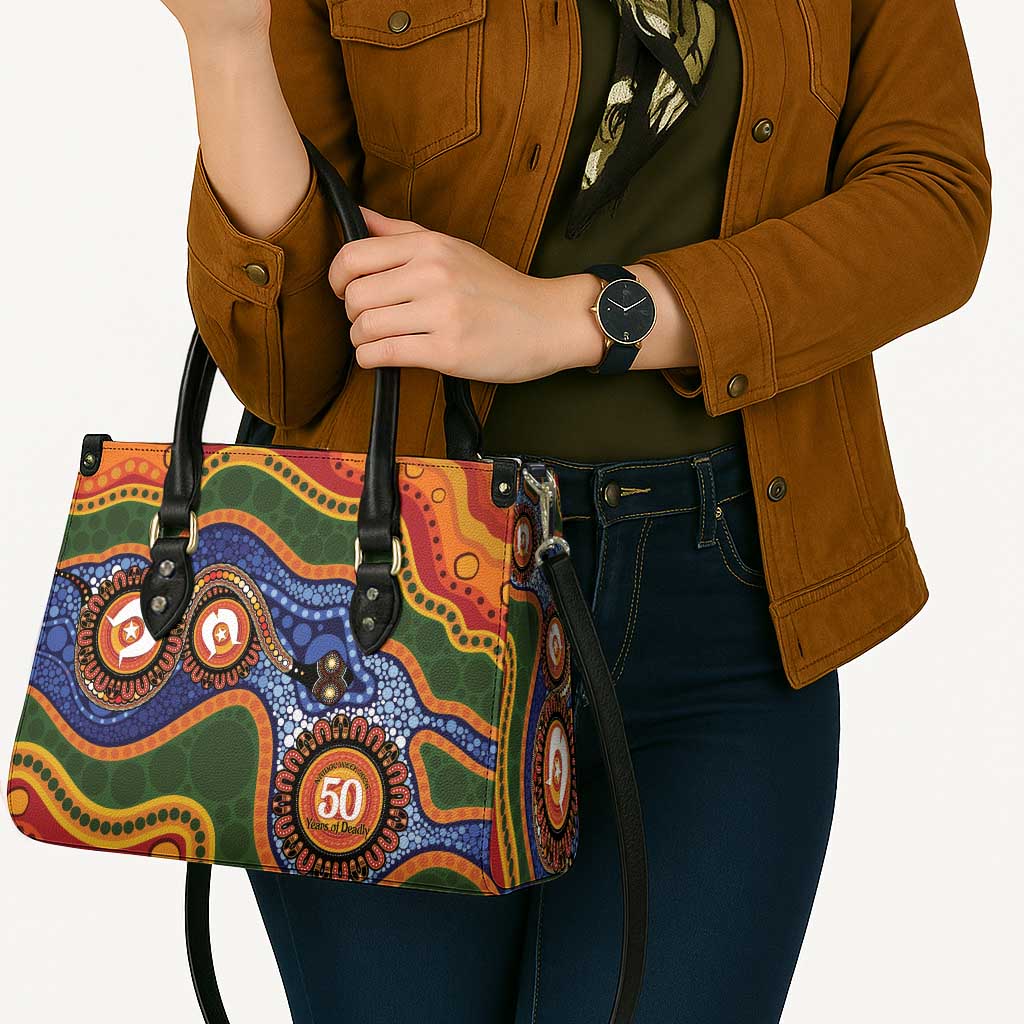 Australia NAIDOC Week 2026 Leather Bag 50 Years of Deadly Dhari Snake Aboriginal Art