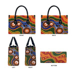 Australia NAIDOC Week 2026 Leather Bag 50 Years of Deadly Dhari Snake Aboriginal Art