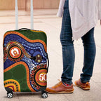 Australia NAIDOC Week 2026 Luggage Cover 50 Years of Deadly Dhari Snake Aboriginal Art