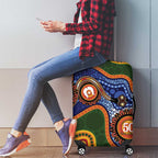 Australia NAIDOC Week 2026 Luggage Cover 50 Years of Deadly Dhari Snake Aboriginal Art