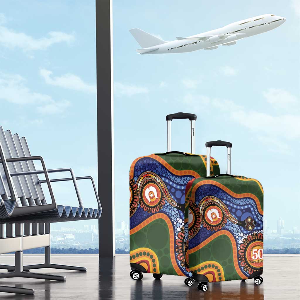 Australia NAIDOC Week 2026 Luggage Cover 50 Years of Deadly Dhari Snake Aboriginal Art