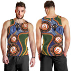 Australia NAIDOC Week 2026 Men Tank Top 50 Years of Deadly Dhari Snake Aboriginal Art