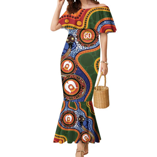 Australia NAIDOC Week 2026 Mermaid Dress 50 Years of Deadly Dhari Snake Aboriginal Art