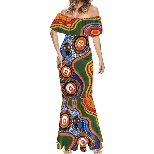 Australia NAIDOC Week 2026 Mermaid Dress 50 Years of Deadly Dhari Snake Aboriginal Art