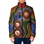 Australia NAIDOC Week 2026 Padded Jacket 50 Years of Deadly Dhari Snake Aboriginal Art