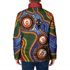 Australia NAIDOC Week 2026 Padded Jacket 50 Years of Deadly Dhari Snake Aboriginal Art
