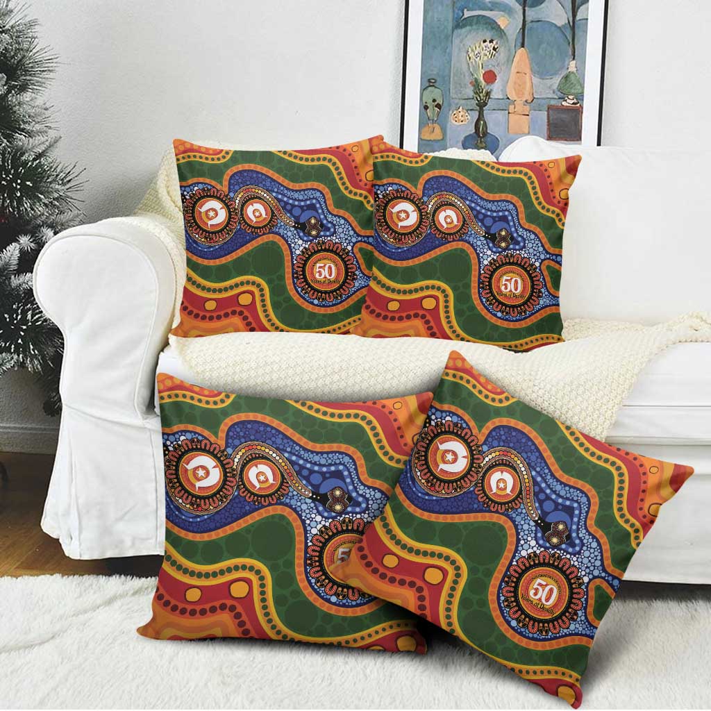 Australia NAIDOC Week 2026 Pillow Cover 50 Years of Deadly Dhari Snake Aboriginal Art