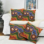 Australia NAIDOC Week 2026 Pillow Cover 50 Years of Deadly Dhari Snake Aboriginal Art