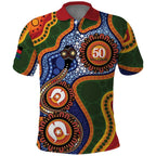 Australia NAIDOC Week 2026 Polo Shirt 50 Years of Deadly Dhari Snake Aboriginal Art