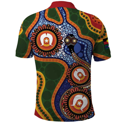Australia NAIDOC Week 2026 Polo Shirt 50 Years of Deadly Dhari Snake Aboriginal Art