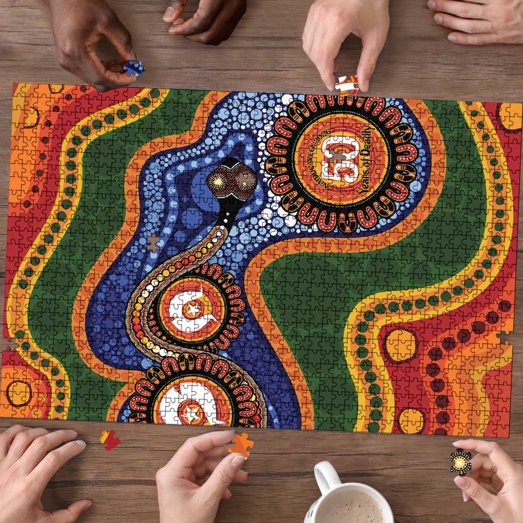 Australia NAIDOC Week 2026 Puzzle 50 Years of Deadly Dhari Snake Aboriginal Art