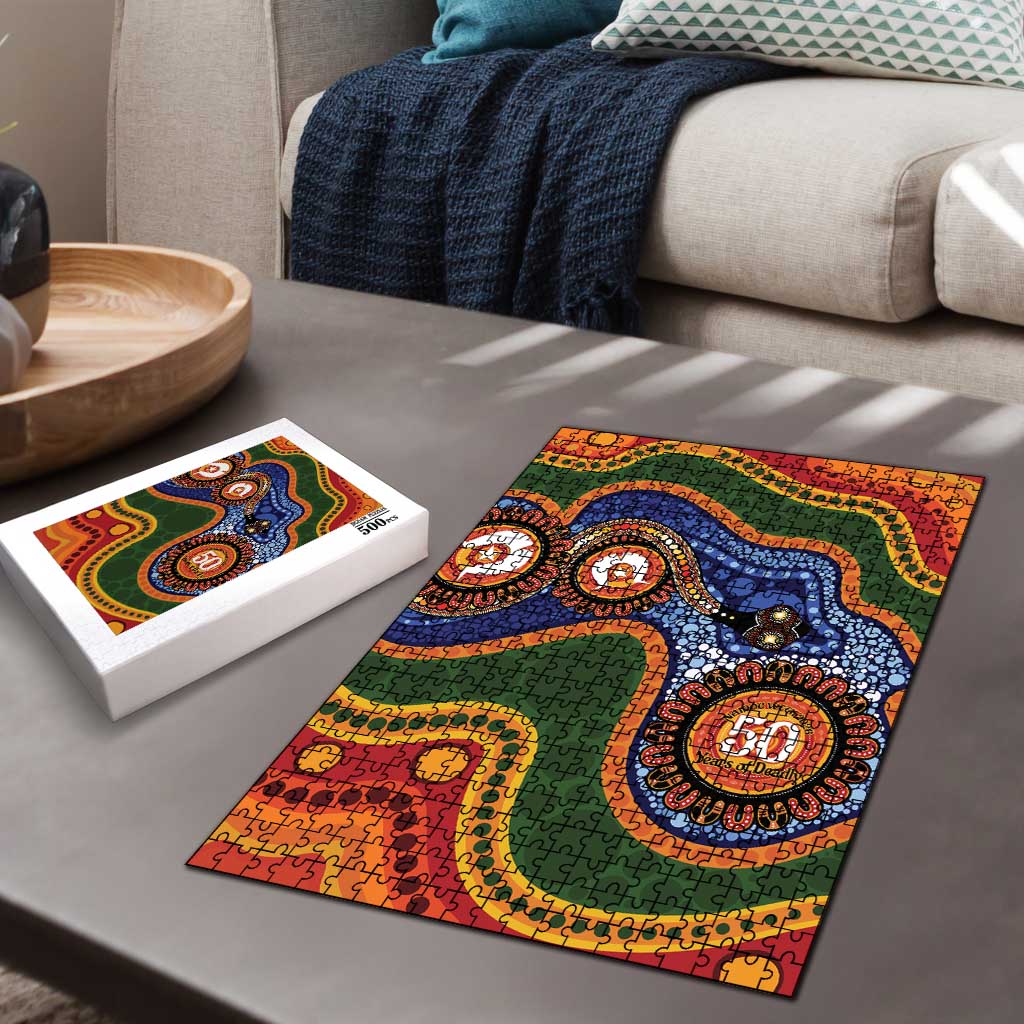 Australia NAIDOC Week 2026 Puzzle 50 Years of Deadly Dhari Snake Aboriginal Art