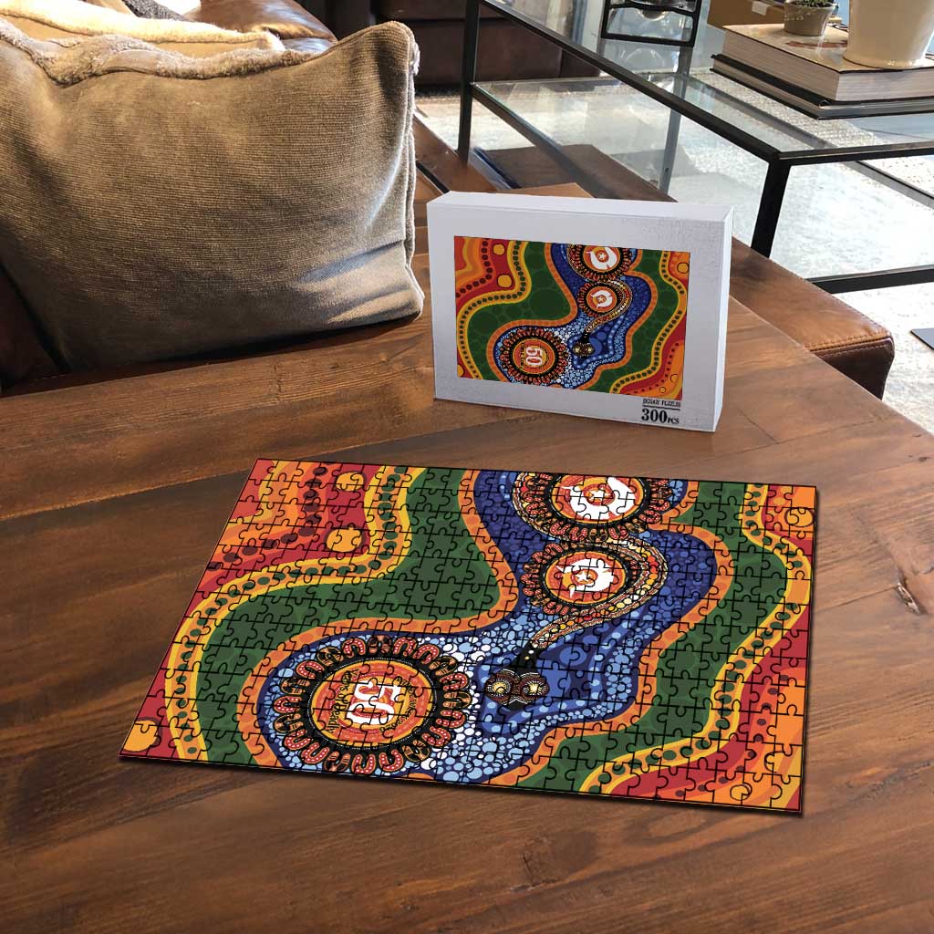 Australia NAIDOC Week 2026 Puzzle 50 Years of Deadly Dhari Snake Aboriginal Art