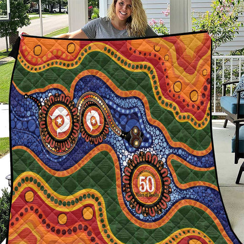 Australia NAIDOC Week 2026 Quilt 50 Years of Deadly Dhari Snake Aboriginal Art