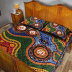 Australia NAIDOC Week 2026 Quilt Bed Set 50 Years of Deadly Dhari Snake Aboriginal Art
