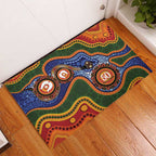 Australia NAIDOC Week 2026 Rubber Doormat 50 Years of Deadly Dhari Snake Aboriginal Art