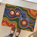 Australia NAIDOC Week 2026 Rubber Doormat 50 Years of Deadly Dhari Snake Aboriginal Art