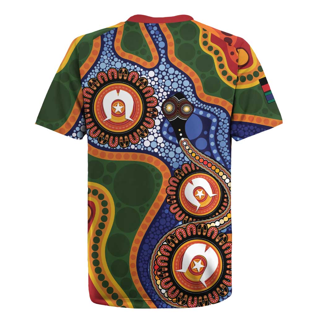 Australia NAIDOC Week 2026 Rugby Jersey 50 Years of Deadly Dhari Snake Aboriginal Art