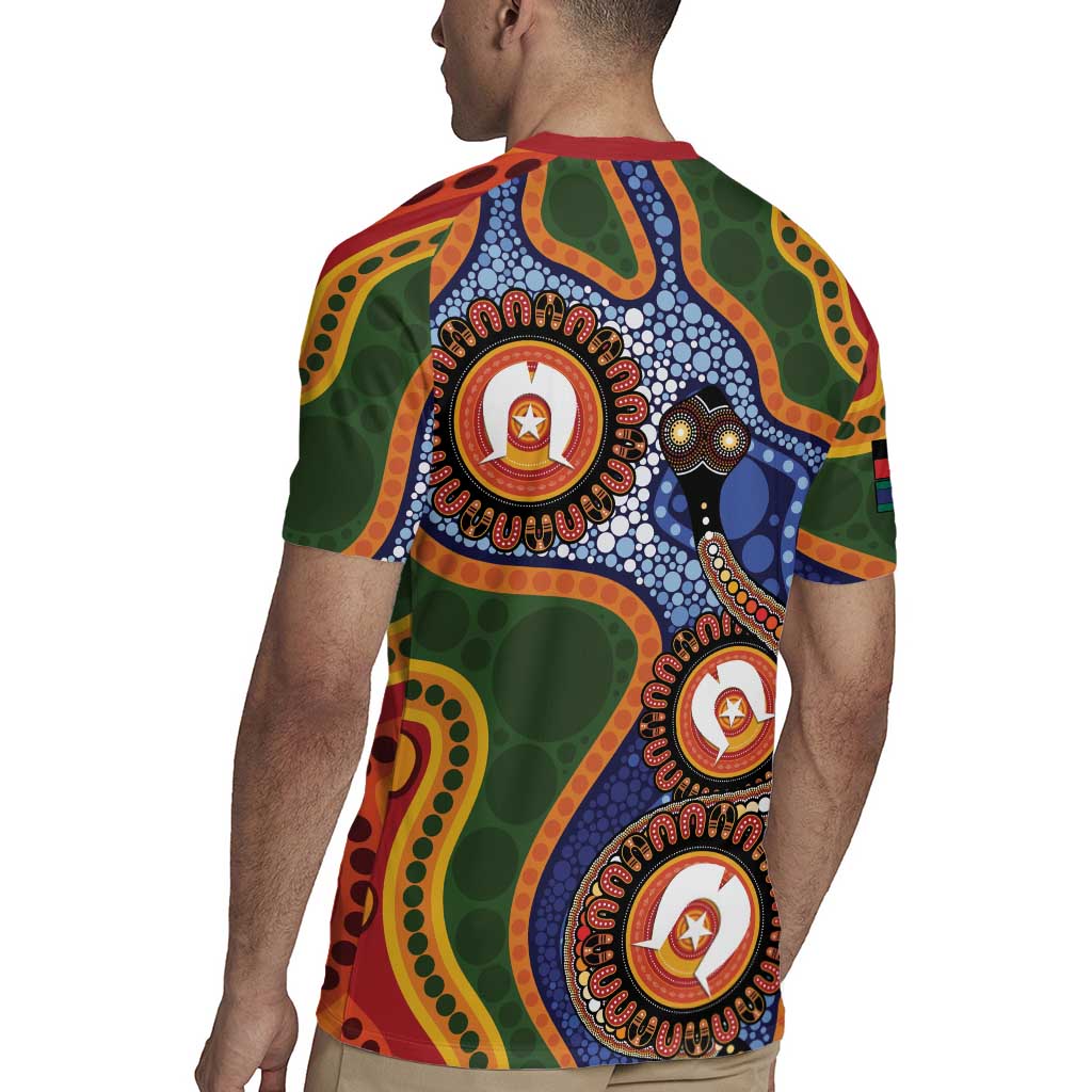 Australia NAIDOC Week 2026 Rugby Jersey 50 Years of Deadly Dhari Snake Aboriginal Art