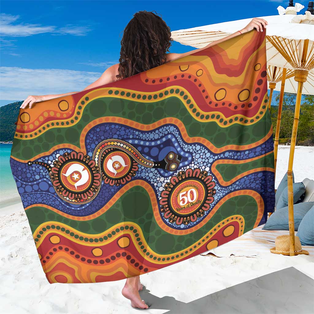 Australia NAIDOC Week 2026 Sarong 50 Years of Deadly Dhari Snake Aboriginal Art