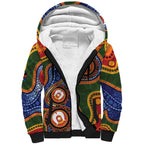Australia NAIDOC Week 2026 Sherpa Hoodie 50 Years of Deadly Dhari Snake Aboriginal Art